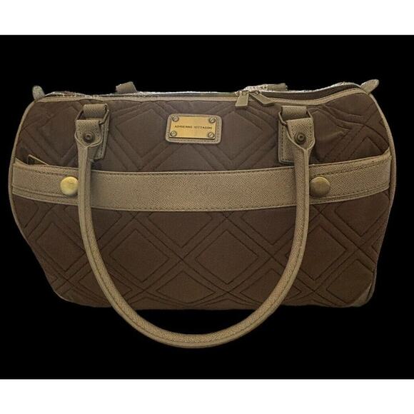 ADRIENNE VITTADINI Taupe Diamond Quilted 18" Travel Duffle Bag - Picture 7 of 11